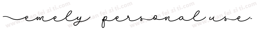 Emely   personal use字体转换